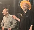 Bigimprov performance. Ged and Keith on stage. Halloween show 2018